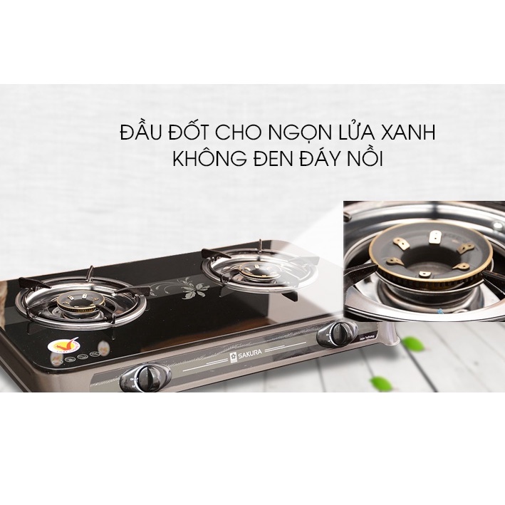 Bếp ga đôi Sakura SA-650G Hàng trưng bày +Tặng dây gas-bếp tốt tiết kiệm gas