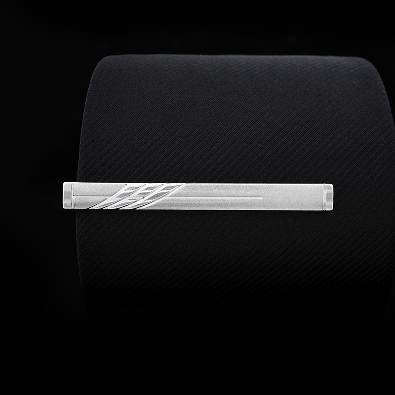 Kẹp Cà Vạt Bằng Kim Loại Màu Bạc Tiêu Chuẩn An Ninh Cho Nam Quà tặng ngẫu nhiên.