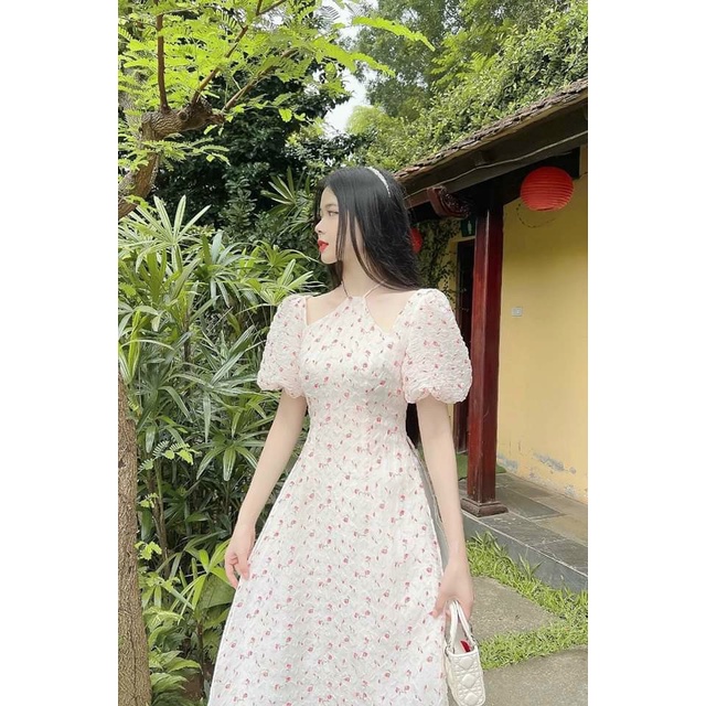 Áo dài cách tân tay phồng vân hoa 4 tà ⚡️Hàng Cao Cấp⚡️ thần thái quý cô – Tây Phương