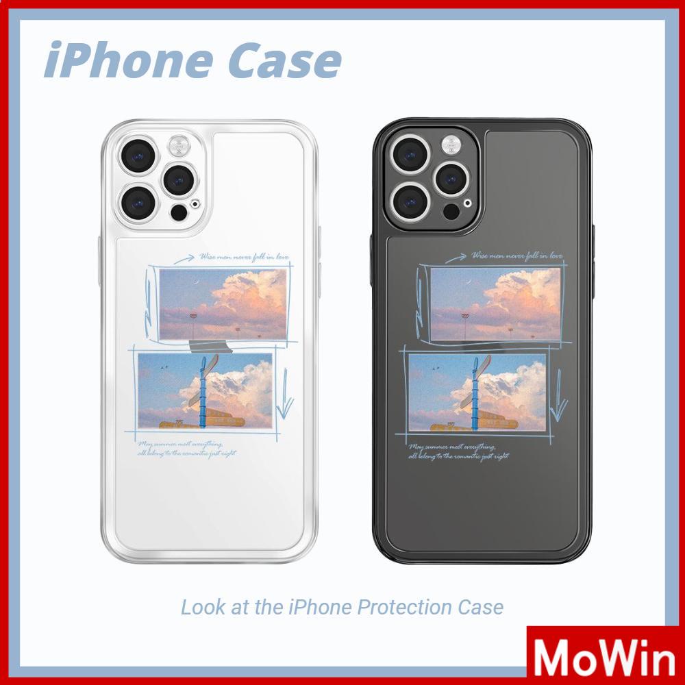 Ốp Điện Thoại Silicon Dẻo Trong Suốt Viền Vuông Chống Sốc Cho iPhone 13 Pro Max iPhone 12 Pro Max iPhone 11 iPhone7Plus