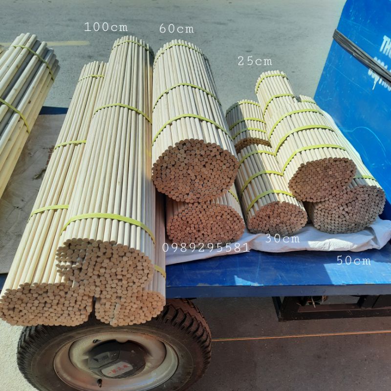 Thanh Gỗ Tần Bì Đường Kính 9-10mm Dài 25-30-50-60-100cm
