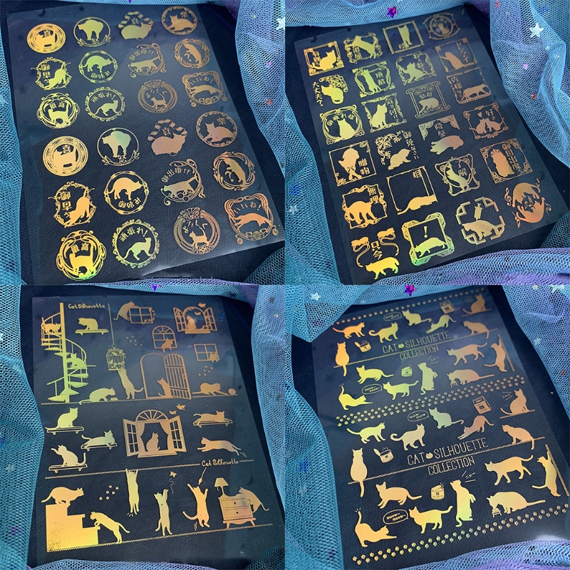 Sa Sticker Dán Trang Trí Hình Mèo Phi Hành Gia DIY Bằng Nhựa Resin Lấp Lánh Quyến Rũ Đáng Yêu