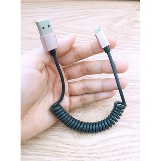 Cáp sạc iphone lò xo chuẩn lightning