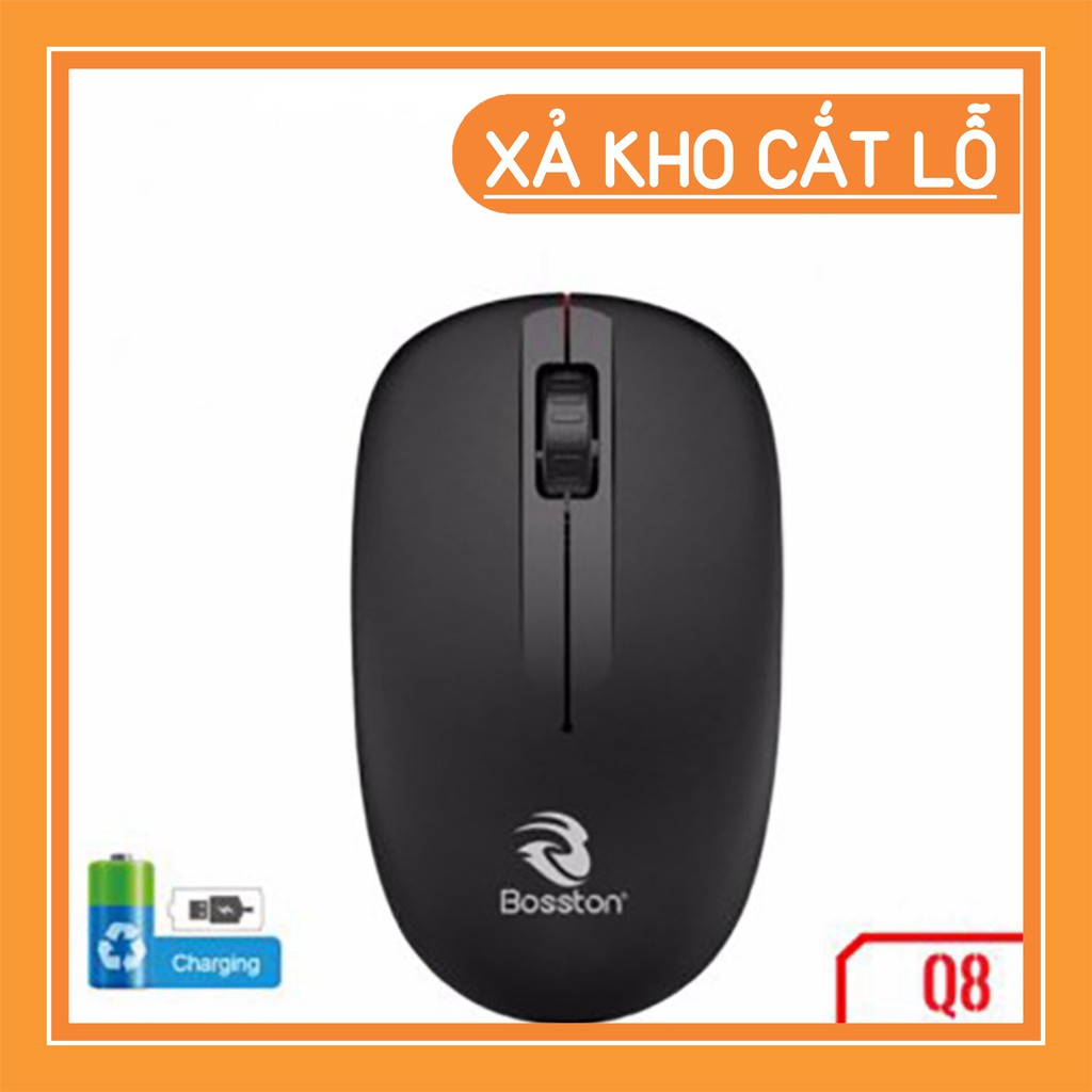 XẢ HÀNG TỒN KHO - Chuột KHÔNG DÂY pin sạc Bosston Q8 giá rẻ KTH12345