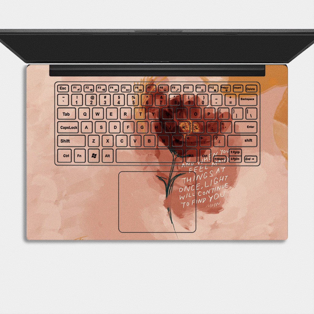 Bộ skin dán laptop mẫu Floral 036 - Decal Dán có cho Dell, Hp, Asus, Lenovo, Acer, MSI, Surface,Vaio, Macbook