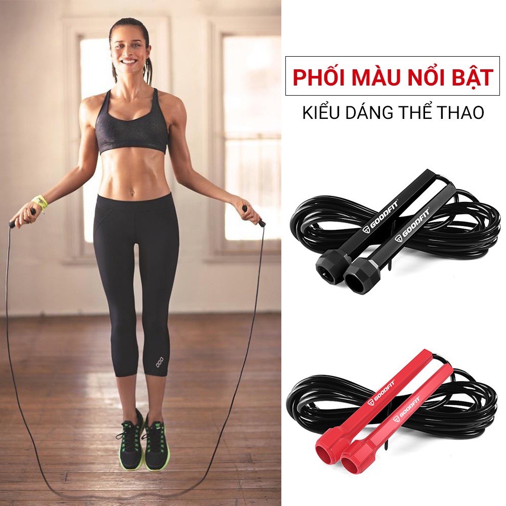 Dây nhảy thể dục siêu nhẹ, dây nhảy thể lực, thể thao GoodFit nhựa PVC bển bỉ, độ dài 3m tùy chỉnh