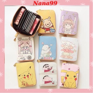 💖ví ngắn mini khoá kéo vàng nhiều ngăn siêu cute