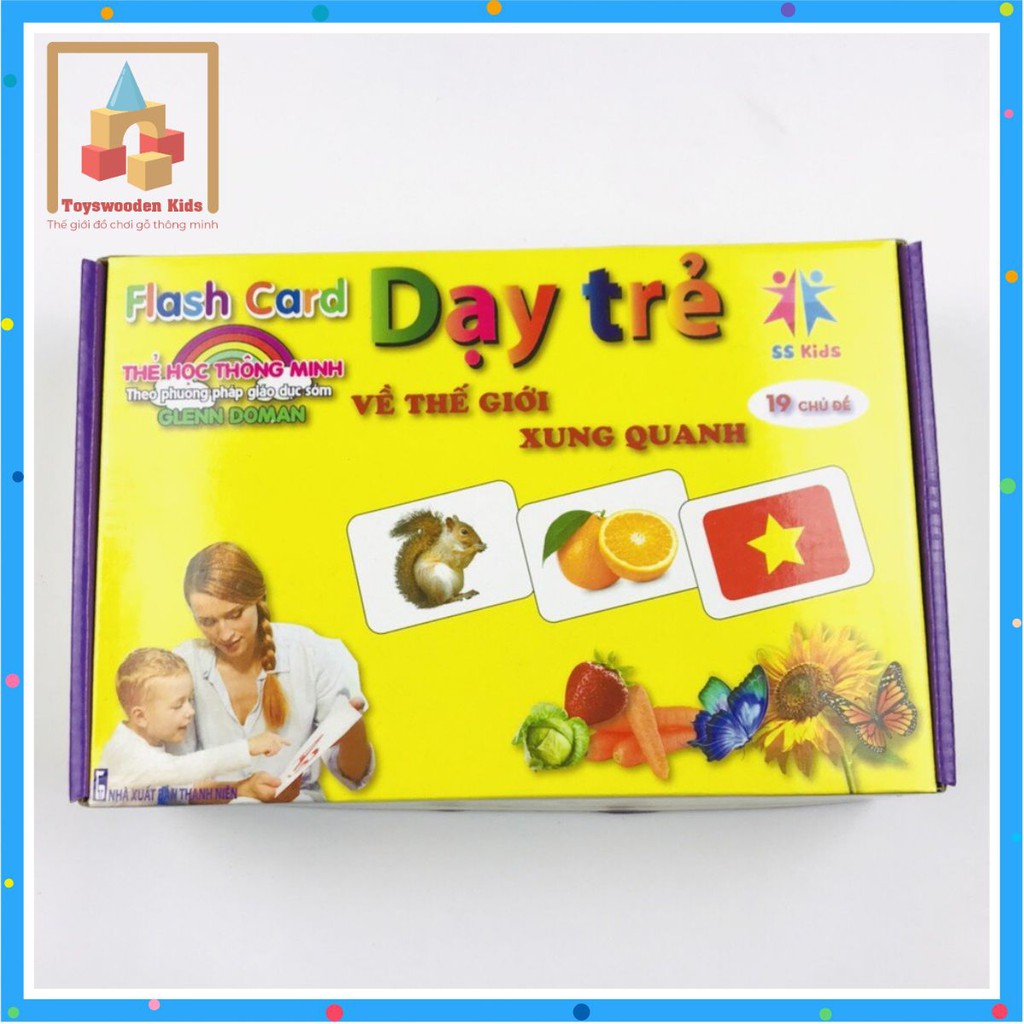 [ Smart Toy For Kids ] Bộ Thẻ Học Thông Minh 19 Chủ Đề loại TO song ngữ chuẩn Glenn Doman Flashcard cho bé từ 0-6 tuổi