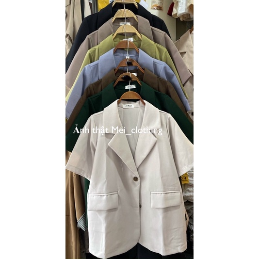 [Ảnh thật/video] Áo blazer cộc tay Ulzzang chất tuyết hàn dày dặn/ Vest nữ 1 lớp dày dặn