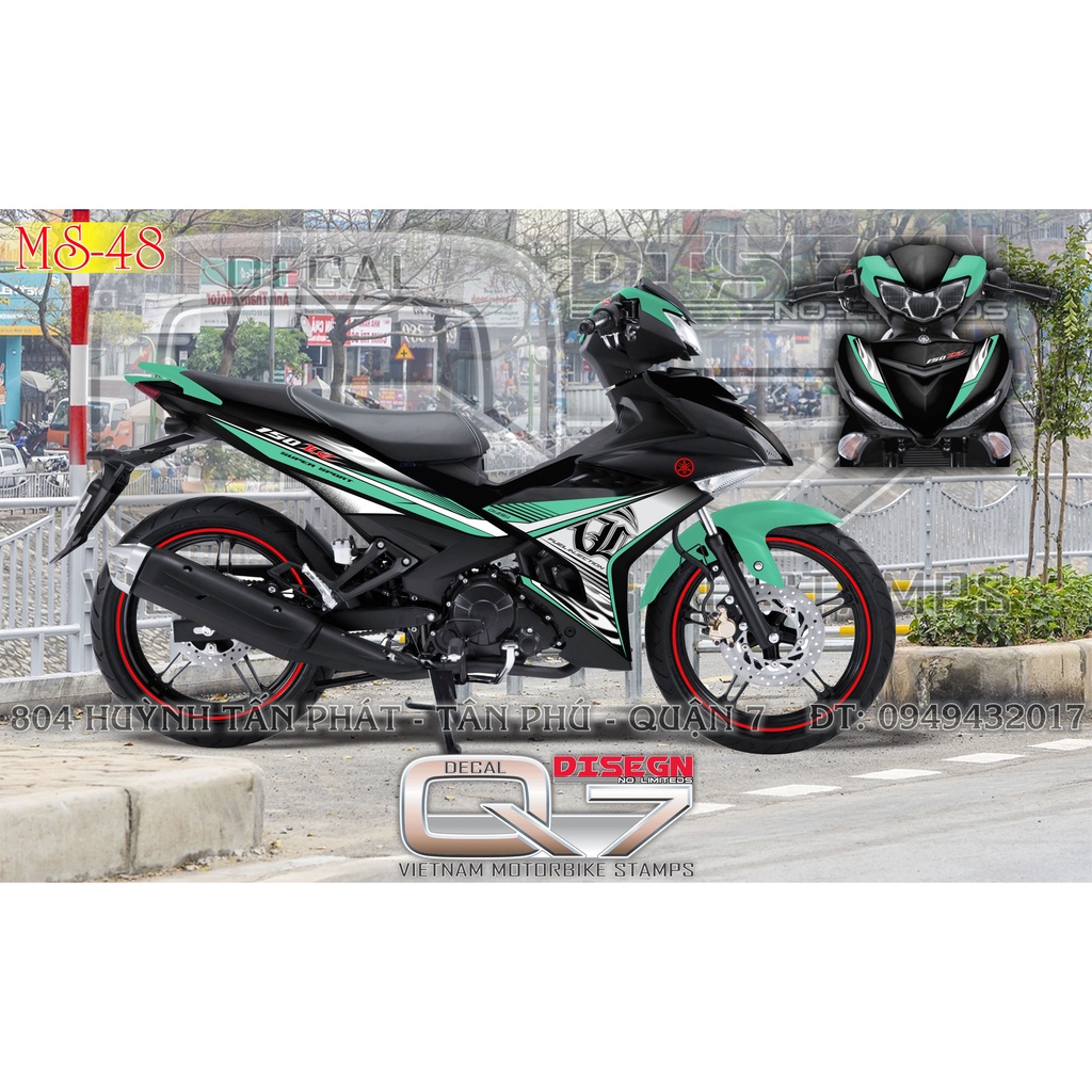 TEM RỜI EXCITER 150 XANH ĐEN