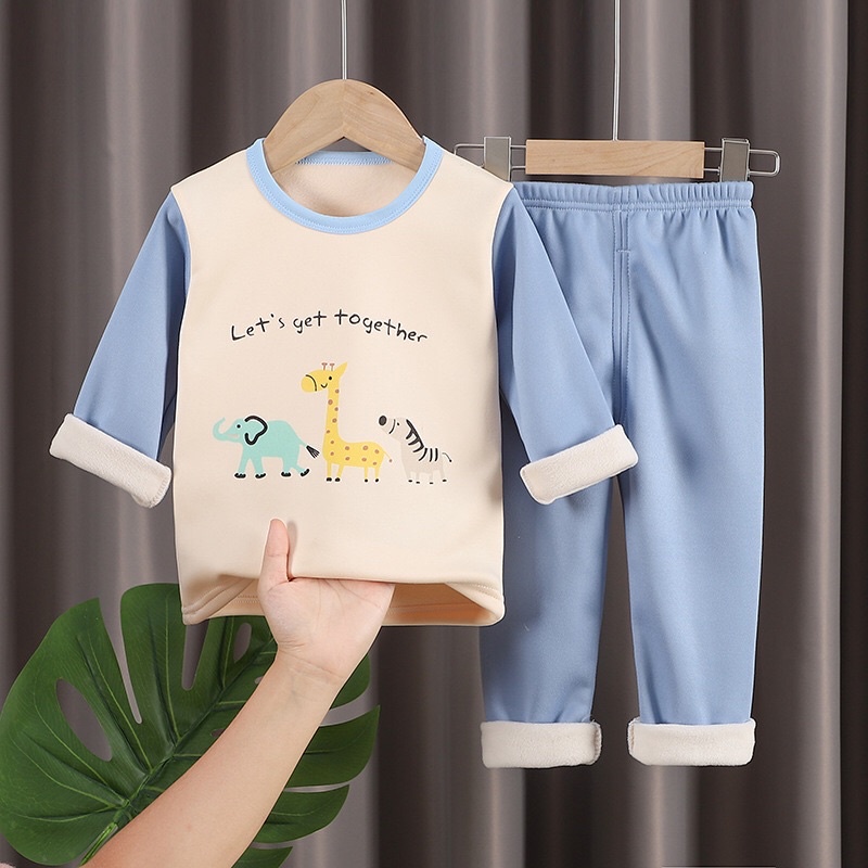 Bổ nỉ dài tay lót lông hàng Quảng Châu cho bé 8-22kg