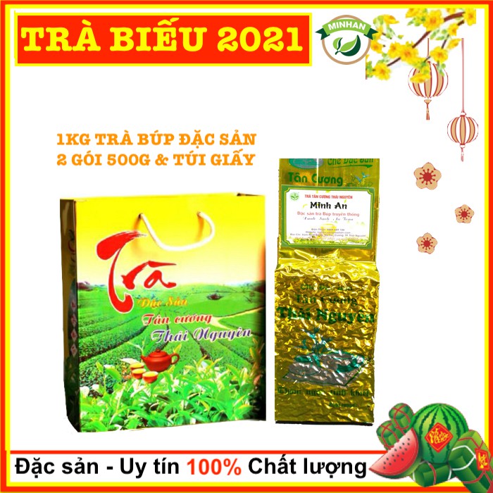 Chè Thái Nguyên Tân Cương 1kg kèm túi giấy biếu tặng loại 1 cao cấp - thơm ngon xanh sạch đẹp giá xưởng | BigBuy360 - bigbuy360.vn