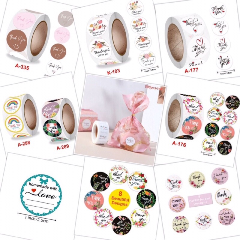 Cuộn 500 nhãn dán kute _ nhiều mẫu