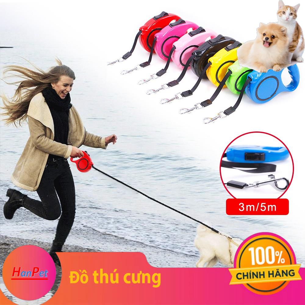 HCM-SP315 – Dây dắt chó loại Dây dắt tự động co rút (2 size) màu ngẫu nhiên dùng xích chó mèo và dắt chó mèo dạo
