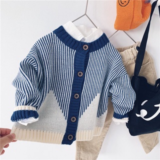Áo khoác Cardigan dệt kim phong cách Hàn quốc cho bé trai
