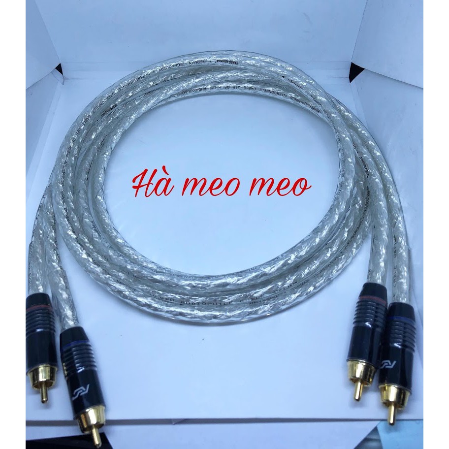 Dây AV (hoa sen rca audio) cao cấp hàng DIY theo yêu cầu. Dây tín hiệu mạ bạc YARBO Đức và jack Av mạ vàng Taiwan