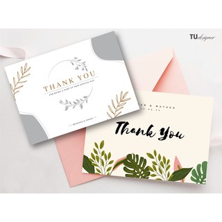 Thiết kế Thank you card - thẻ cảm ơn dành cho shop quần áo 500 thẻ