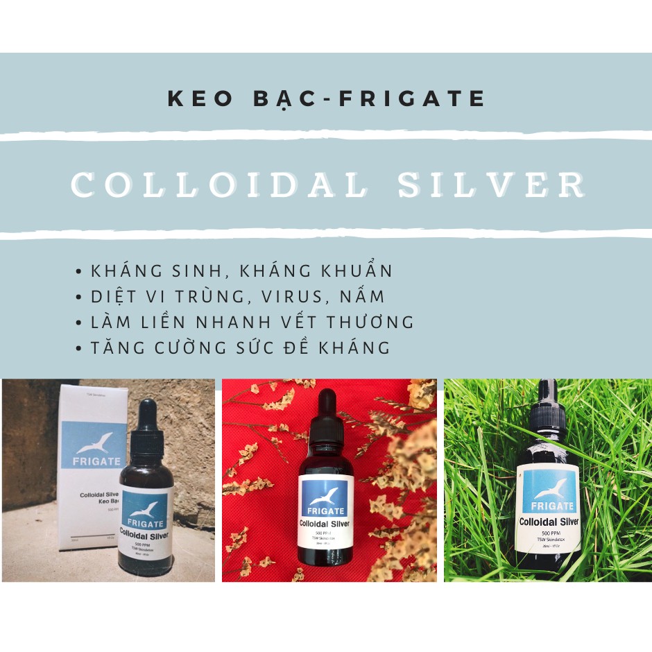 [MÃ FRIGBH111- 10% đơn 500K] COLLOIDAL SILVER - KEO BẠC FRIGATE - HỖ TRỢ ĐIỀU TRỊ MỤN, DEMODEX