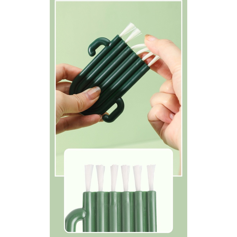 Cọ Vệ Sinh Bàn Phím Máy Tính Hình Cây Xương Rồng Có Vòng Đệm Cao Su