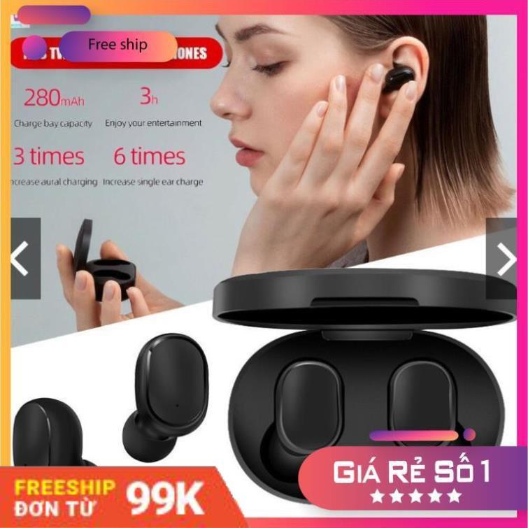 Tai nghe Blutooth A6S TWS không dây kèm Mic âm trầm, chống ồn, chồng nước - Bảo Hành 6 Tháng