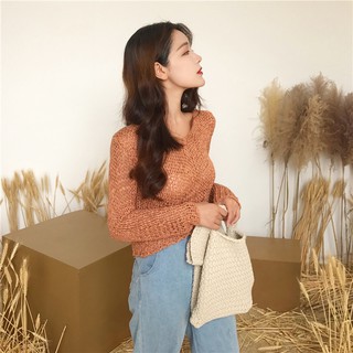 áo len móc croptop Quảng Châu order ms 116