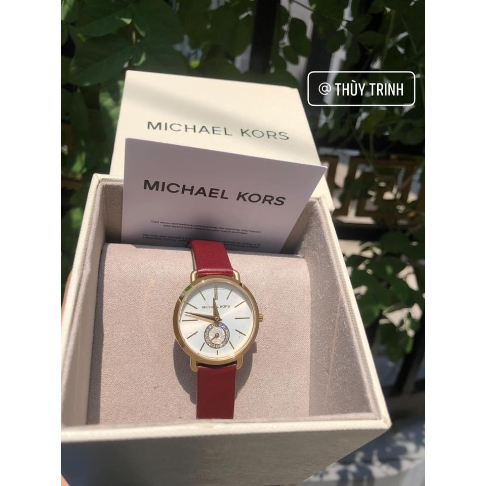 ĐỒNG HỒ NỮ MICHAEL KORS MK2751 TÔNG ĐỎ CHERRY 28MM CỰC SANG (HÀNG CHÍNH HÃNG US)