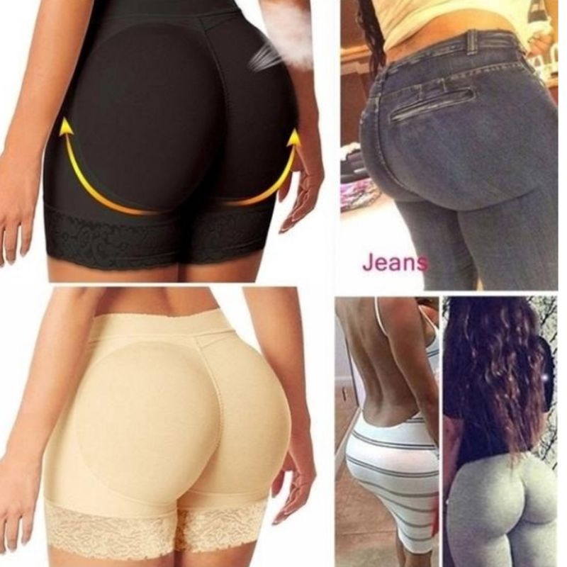 HAN❀ 1pc Womens Breathable Mesh Mid Rise Butt Lifter Underwear Seamless Body Shaper Boyshort
