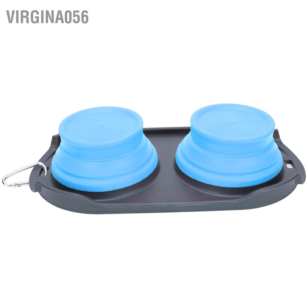 Có thể bán buôn Vật nuôi Gấp Bát Nước và Thức ăn Cho Chó Di động Con Mèo Đôi Virgina056 Hàng giao ngay