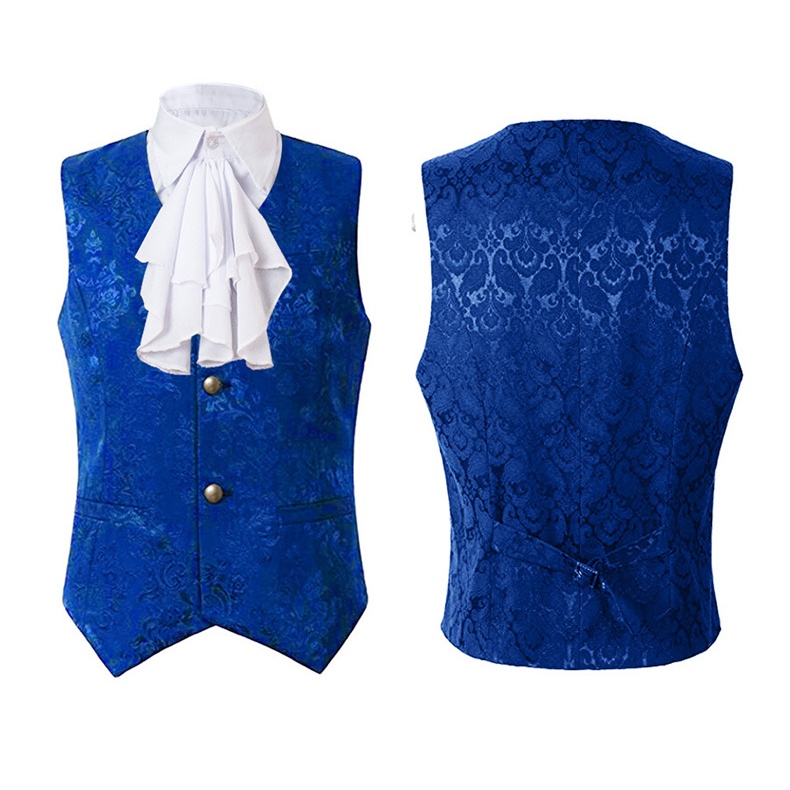 Áo Vest Hóa Trang Phong Cách Gothic Thời Trung Cổ Kèm Cà Vạt Jabot Cho Nam