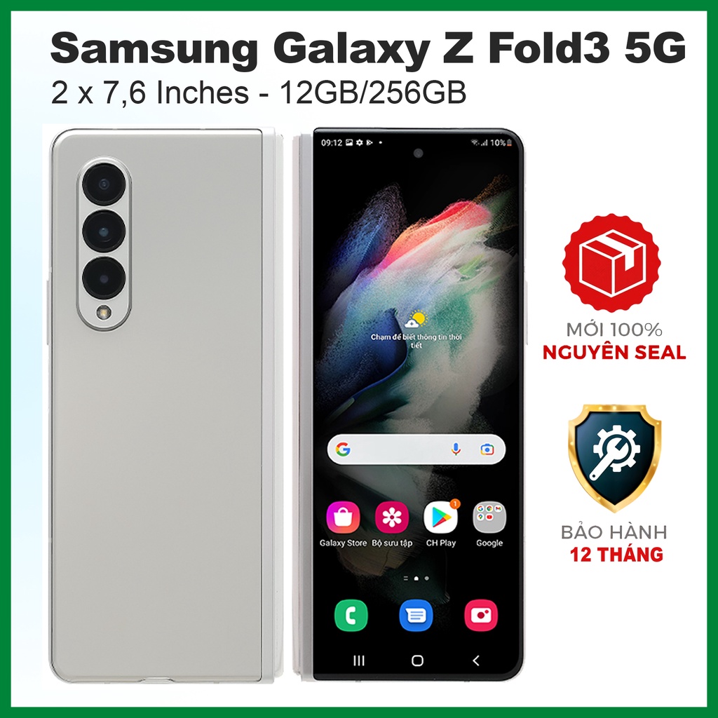 Điện thoại Samsung Galaxy Z Fold3 5G (12GB/256GB) - Chính hãng mới 100% nguyên seal - test 7 ngày bh 1 năm