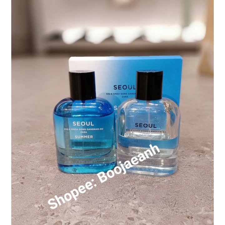 Set 2 chai nước hoa Zara Man Seoul + Seoul Summer 80ml