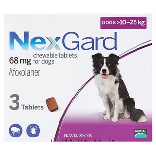 1 viên nhai nexgard 10-25kg loại bỏ ve, ghẻ, bọ chét.