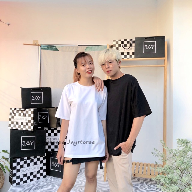 Áo thun trơn Oversize ĐEN/TRẮNG/TAN ❤️/Nam nữ unisex/ FREESHIP 50K