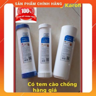 Combo 3 lõi lọc nước karofi số 1 - 2 - 3 chính hãng/ lõi lọc thô