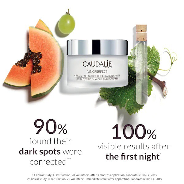 CAUDALIE 🌿 Kem Dưỡng Ẩm Vinoperfect Brightening Glycolic Overnight Cream