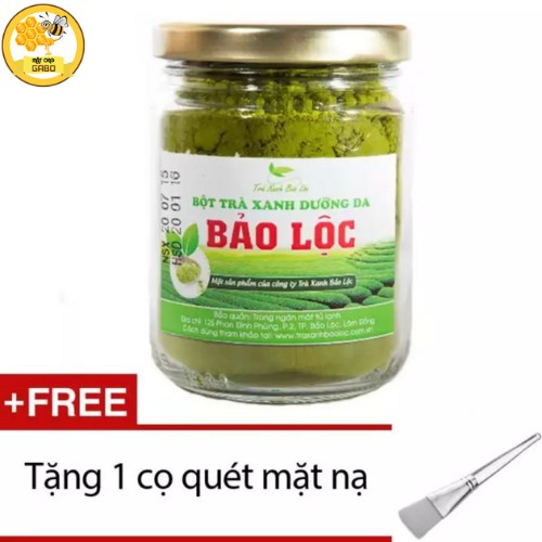 Bột trà xanh trị mụn Bảo Lộc hũ 100g + Tặng 1 cọ quét mặt nạ