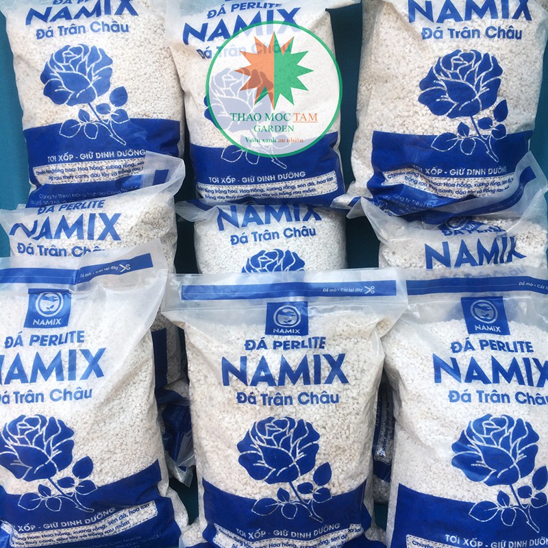 Đá Perlite - Đá Trân Châu Namix trồng cây (Túi 5dm3) - Giá thể trồng cây cao cấp, tơi xốp, nhẹ