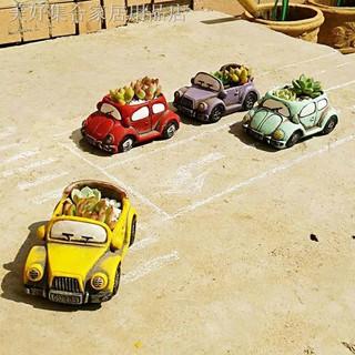 Chậu Cây Hình Xe Hơi Hoạt Hình Phong Cách Vintage