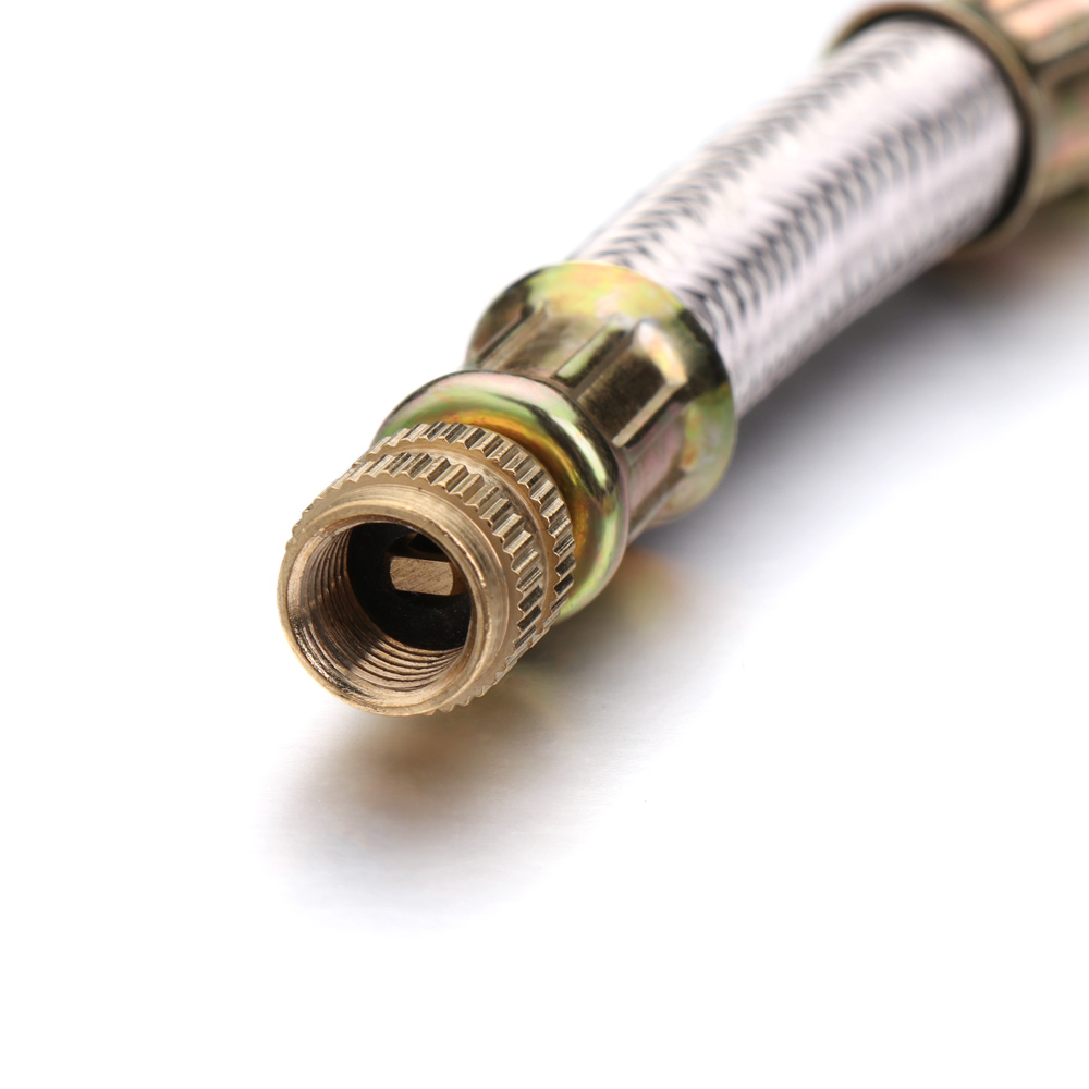 Ống bơm hơi bánh xe bằng thép không gỉ + silicone nhỏ gọn tiện lợi thích hợp cho xe scooter điện