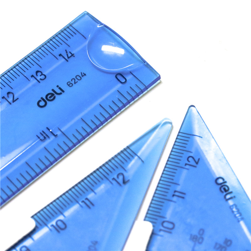 Bộ thước đo văn phòng phẩm DELI 6204 dẻo tiện lợi