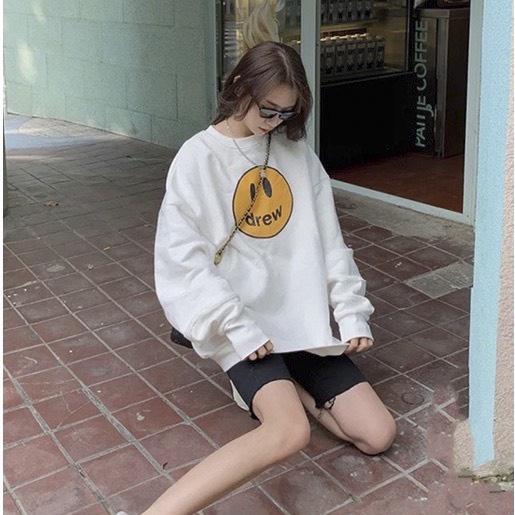 Áo Sweater Mặt Cười Chất Nỉ Ngoại Dày Dặn Áo Sweater Dre.w Hàng Đẹp Form Rộng Unisex Nam Nữ Ảnh Thật