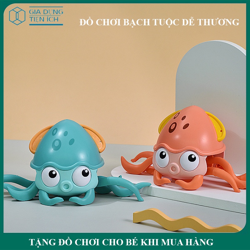 Đồ chơi bạch tuộc đi dạo cho bé, bạch tuộc bơi dưới nước chạy bằng cót, đồ chơi giải trí thú vị cho trẻ em