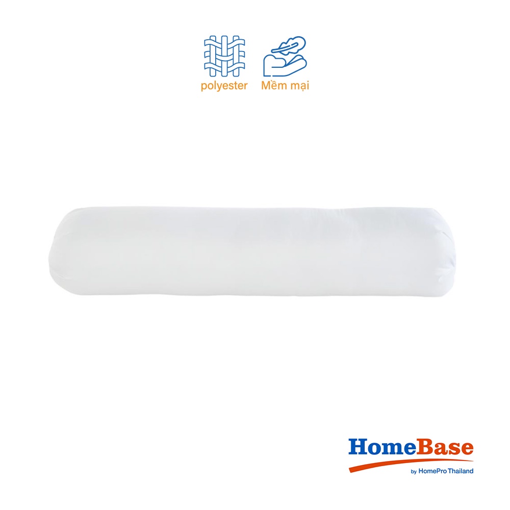 (Hỗ trợ 25K phí vận chuyển) HomeBase HLS Gối ôm Polyester êm mềm mại chuẩn khách sạn 32.5x20x107.5CM trắng