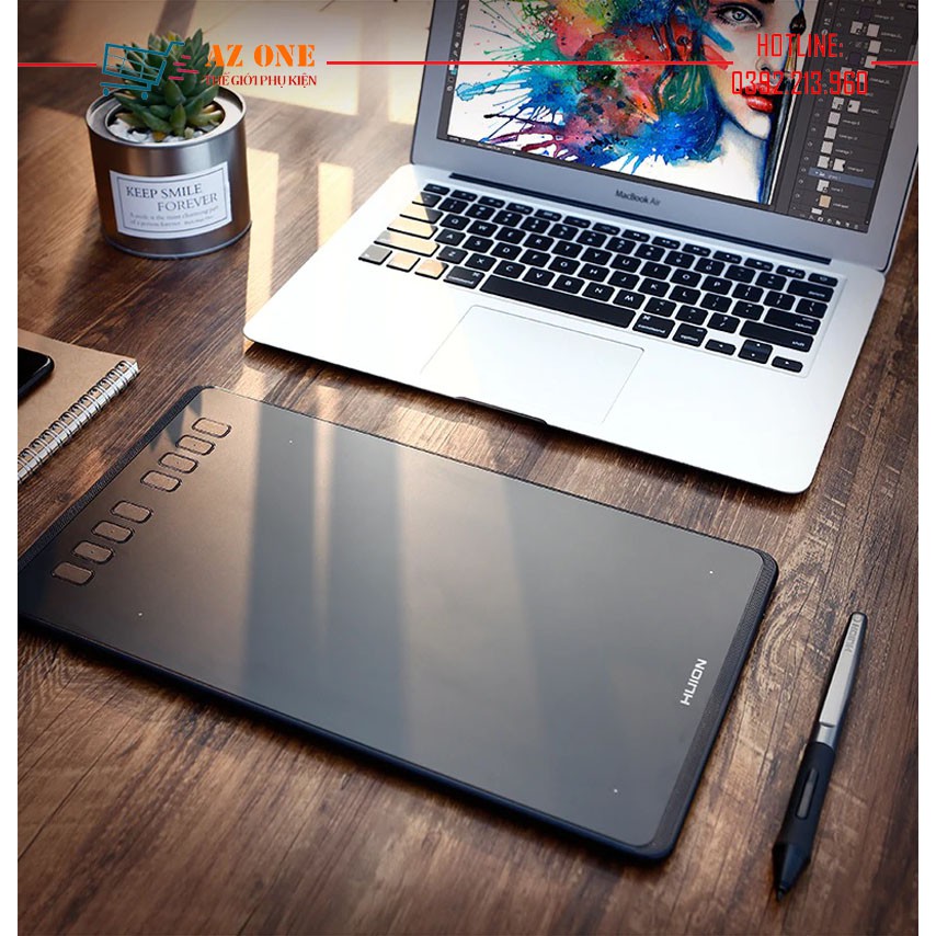 Bảng Vẽ Điện Tử HUION INSPIROY H640P 6X4 Inch Dùng Cho Điện Thoại Android, Laptop, PC Tặng Kèm Đầu OTG - Hàng Chính Hãng