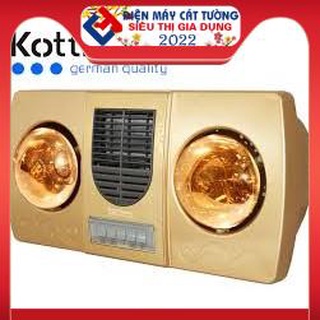 Đèn sưởi Kottmann 2 bóng có thổi gió nóng K2B-HW-G