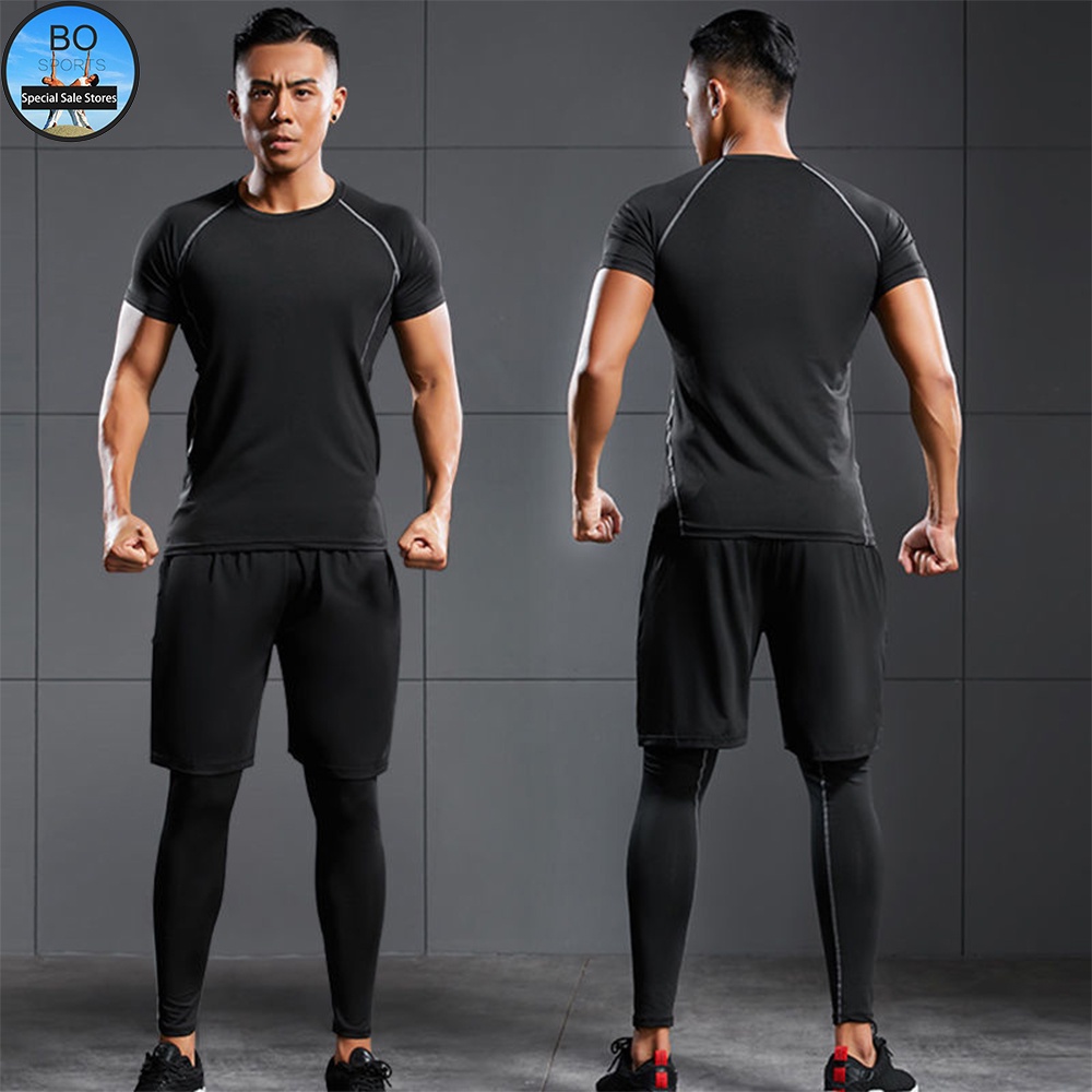 Áo Thun Thể Thao Tay Ngắn Siêu Nhẹ Nhanh Khô Thời Trang Cho Nam