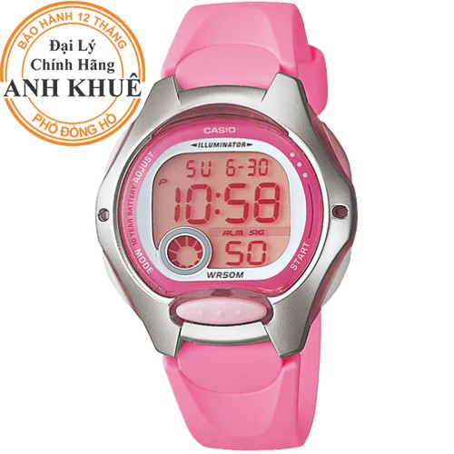 Đồng hồ nữ dây nhựa Casio chính hãng Anh Khuê LW-200-4BVDF