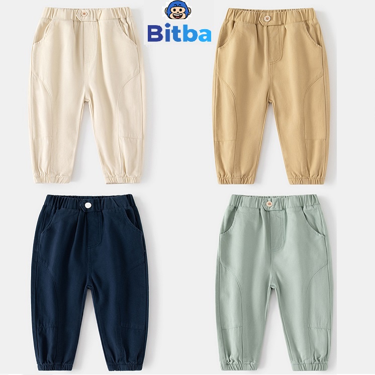 Quần dài bé trai kaki phong cách jogger hàn quốc BITBA