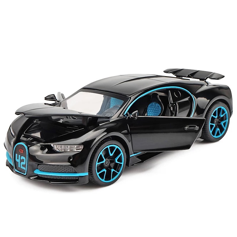 Mô Hình Xe Ô Tô Bugatti Chiron Tỉ Lệ 1: 32 Có Đèn Và Nhạc Và Đèn Bằng Hợp Kim Nhôm Quà Tặng Sinh Nhật Cho Bé Trai