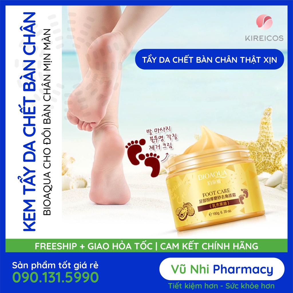 Lọ Gel Tẩy Da Chết Và Dưỡng Ẩm Bàn Chân - Chính Hãng BioAqua